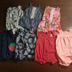 Carter's Baby Girl Romper Bundle!